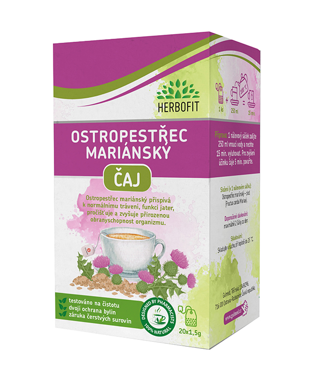 Herbofit bylinný čaj Ostropestřec 20x1.5g