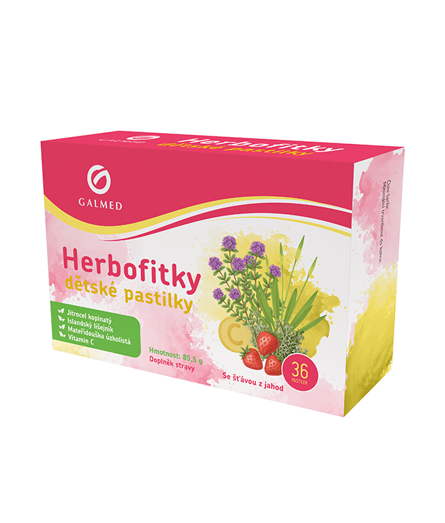 Herbofitky dětské pastilky 36ks Galmed