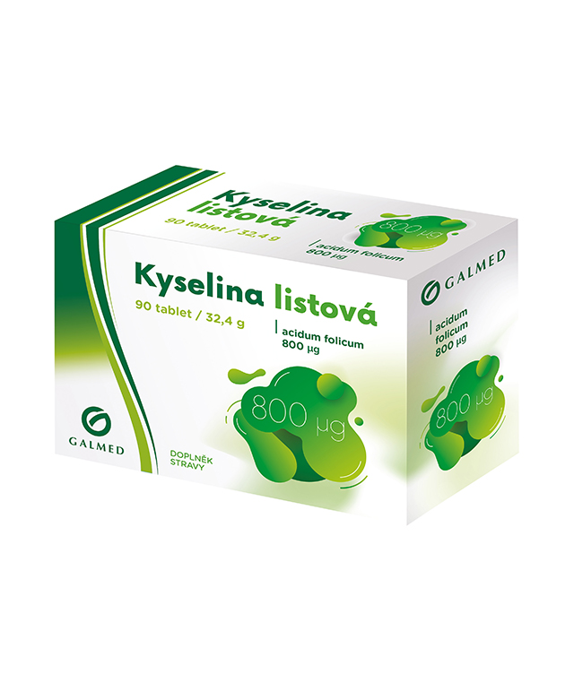 Kyselina listová 800mcg Galmed tbl. 90