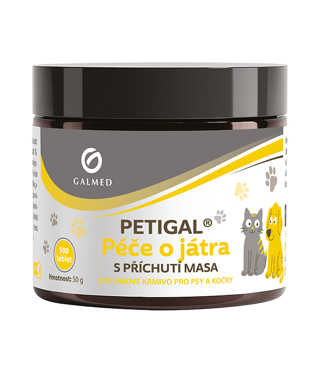 PETIGAL Péče o játra s příchutí masa tbl 100